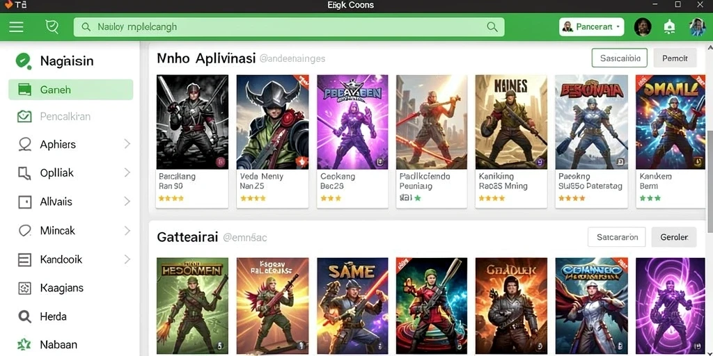 milo4d - Menu utama dengan akses cepat ke semua fitur game.
